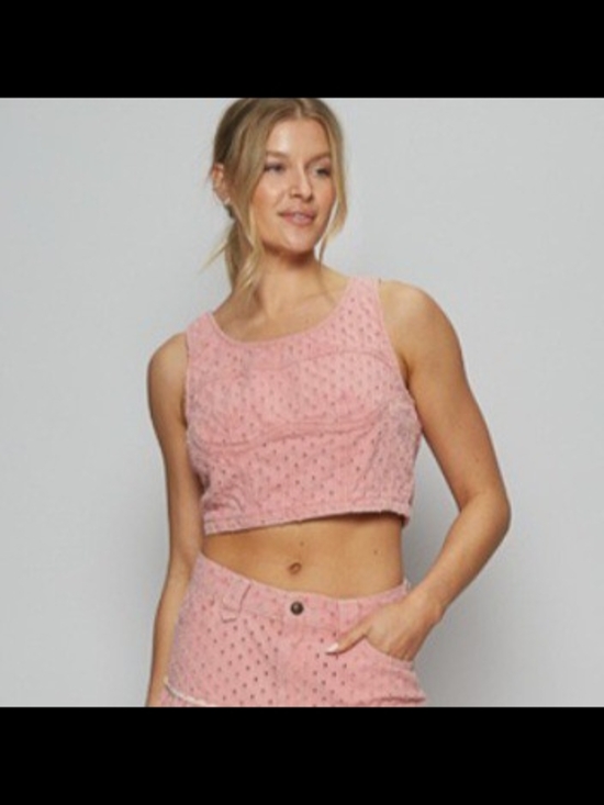 POL Tops - POL Sleeveless Pink Crop Top NWOT